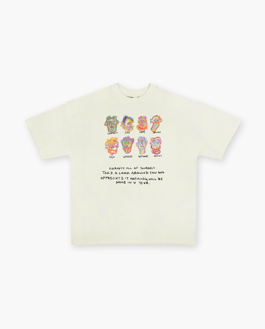 Emotions // Off-White Embroidered Box Fit Oversized T-shirt