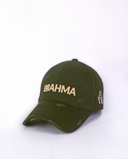 Brahma // Olive Distressed Baseball Cap