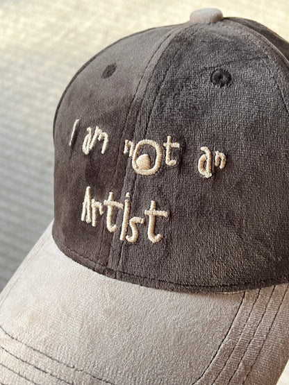 Not An Artist // Gun Metal Suede Baseball Cap