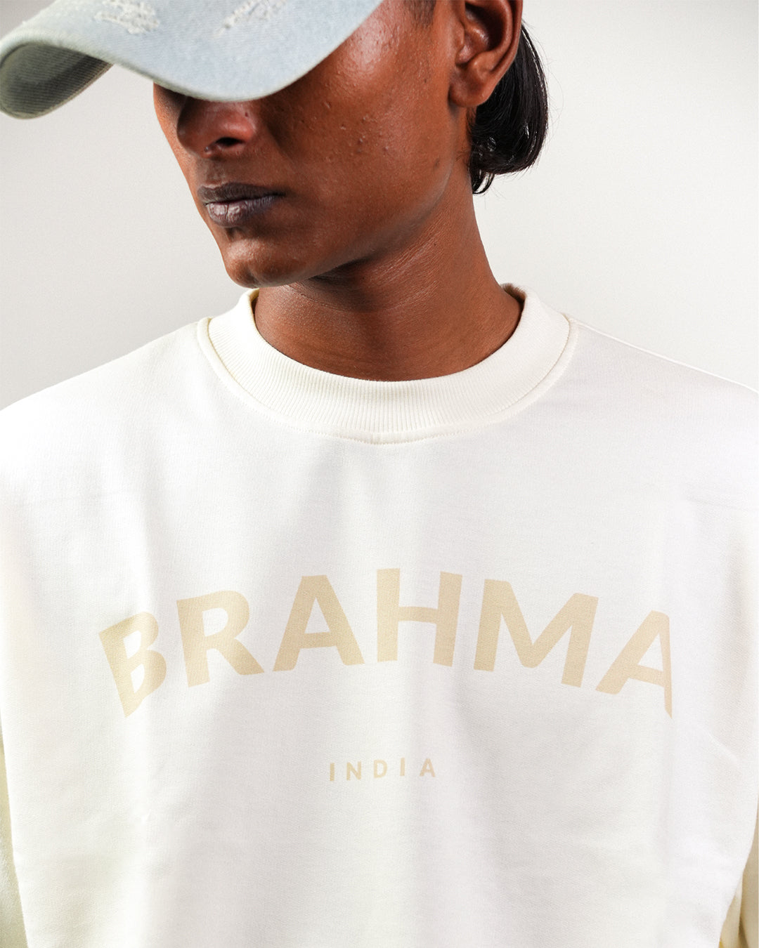 Brahma India // Beige Oversized Unisex T-shirt