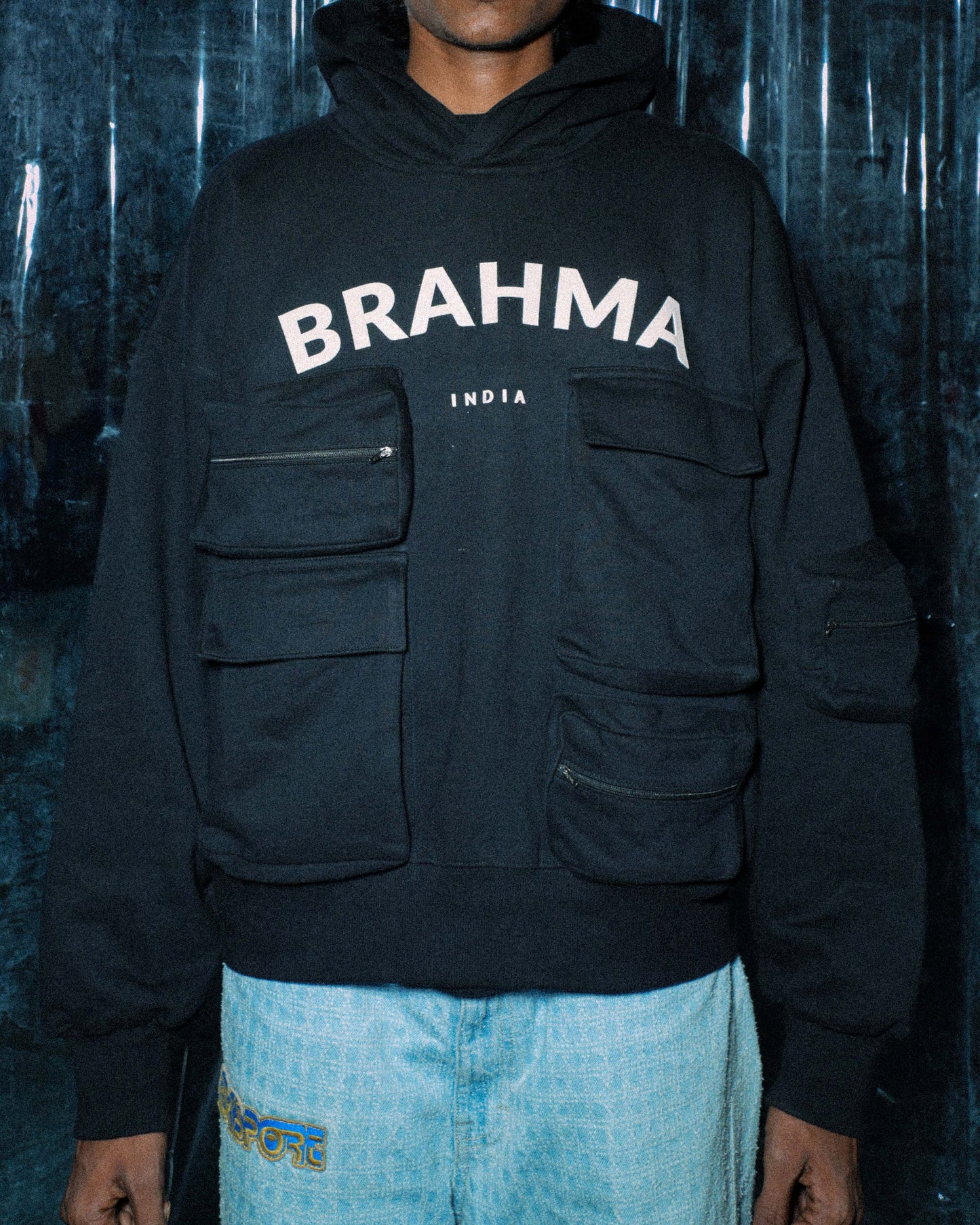 Mighty Brahma // 400 GSM Black Hoodie