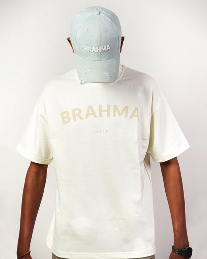 Brahma India // Beige Oversized Unisex T-shirt