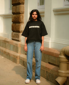 Ghor Kaliyug - Black Oversized Unisex T-shirt