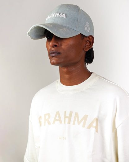 Brahma India // Beige Oversized Unisex T-shirt