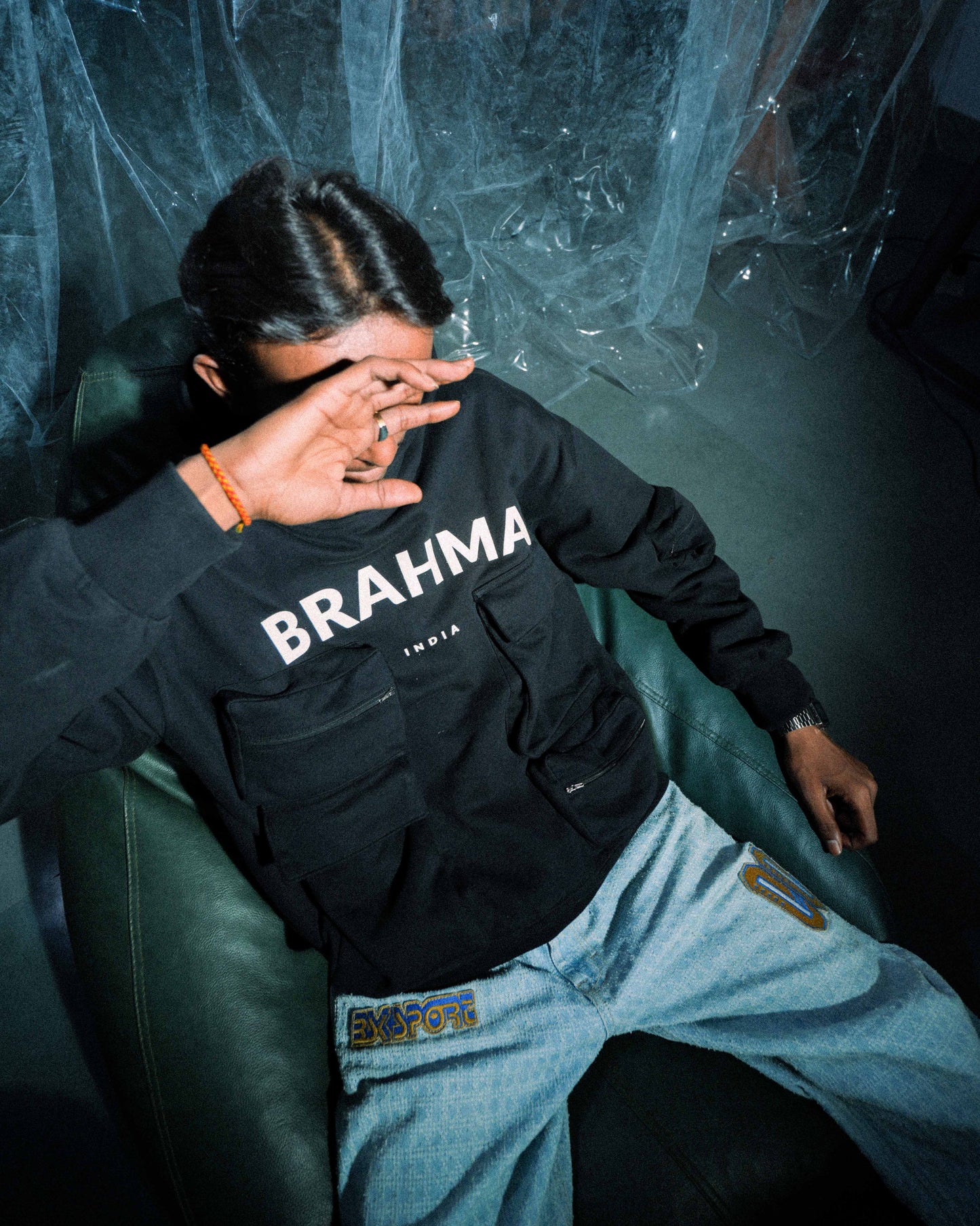 Mighty Brahma // 400 GSM Black Hoodie