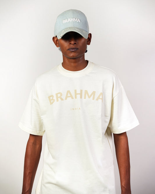 Brahma India // Beige Oversized Unisex T-shirt