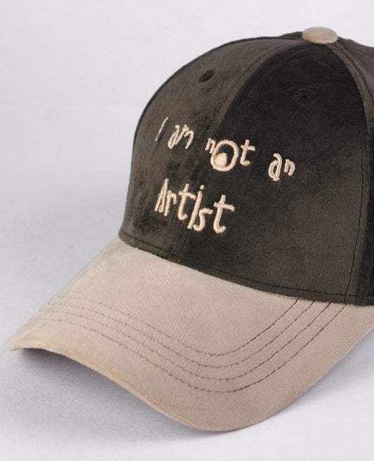 Not An Artist // Gun Metal Suede Baseball Cap