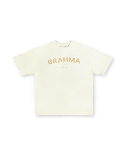 Brahma India // Beige Oversized Unisex T-shirt