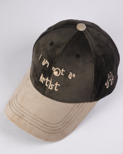 Not An Artist // Gun Metal Suede Baseball Cap