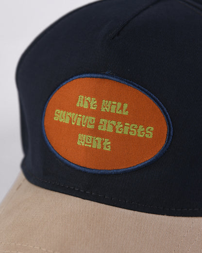 Survive // Navy Blue 5 Panel Baseball Cap