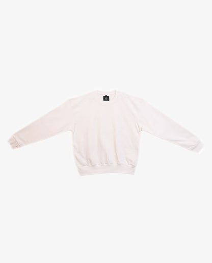 WHITE ALLOVER LOGO OVERSIZED UNISEX SWEATSHIRT