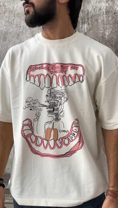 Smoking Kills // Off-White Box Fit Oversized T-shirt