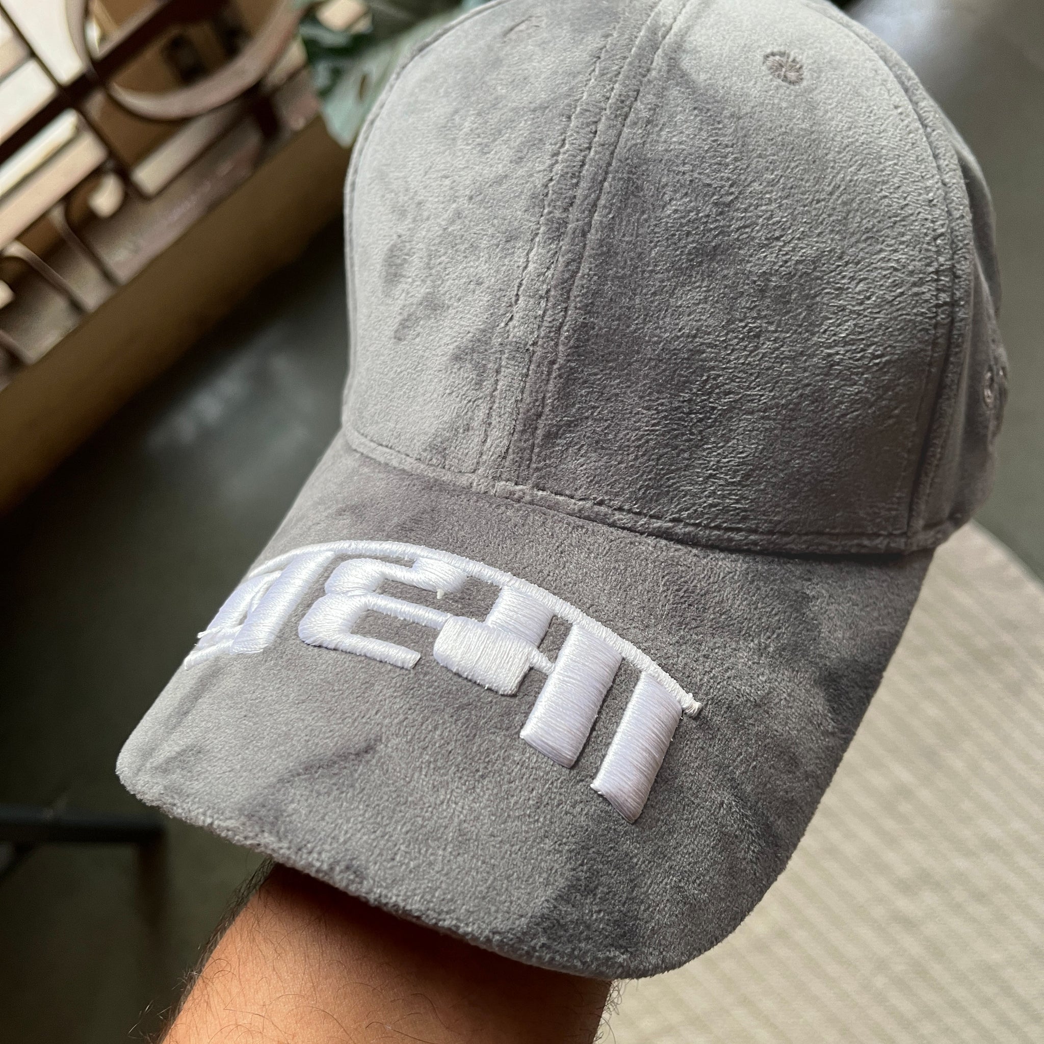 Brahma // Elephant Grey Suede Baseball Cap