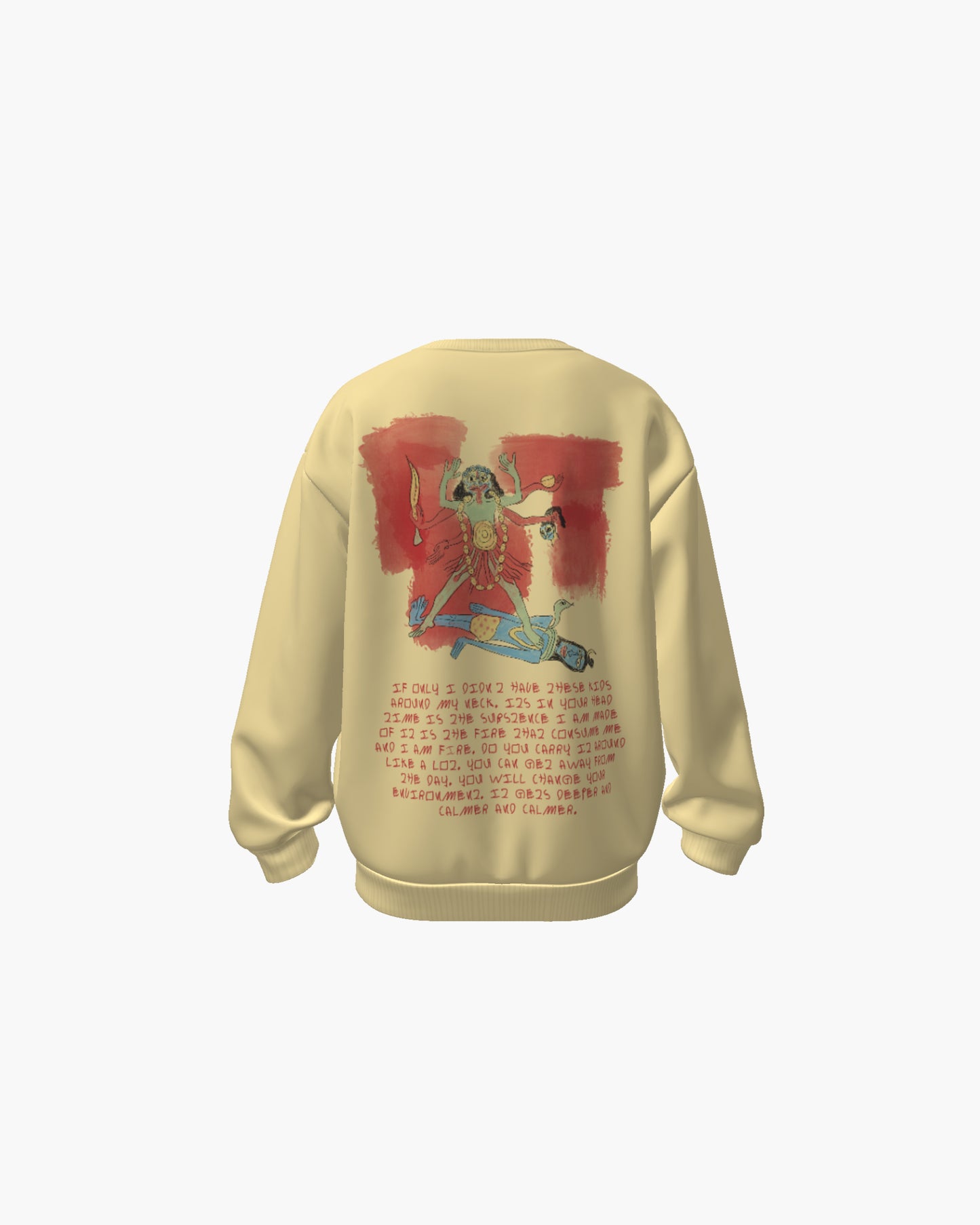 Kali // 300 GSM Pele Beige Oversized Sweatshirt